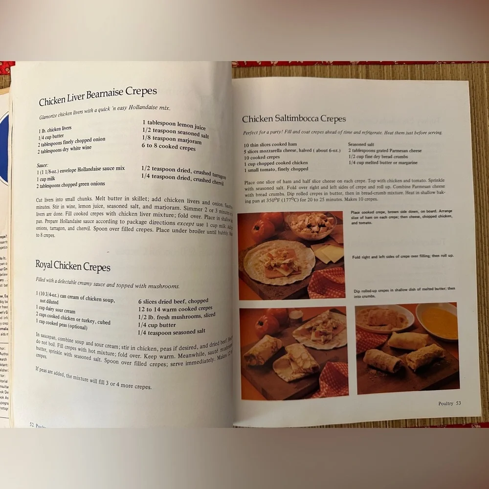 Crepe Cookery Cookbook By Mable Hoffman HP Books 1976 Paperback Illustrated